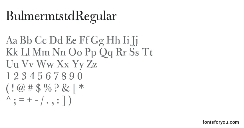 BulmermtstdRegular-fontti – aakkoset, numerot, erikoismerkit
