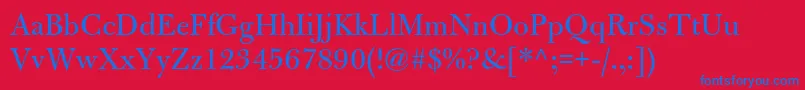 BulmermtstdRegular Font – Blue Fonts on Red Background