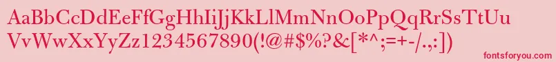 BulmermtstdRegular Font – Red Fonts on Pink Background