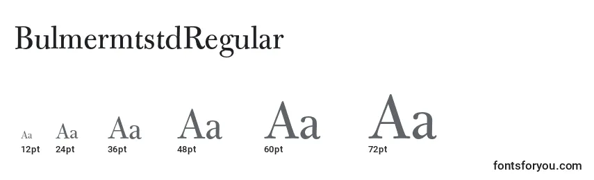Размеры шрифта BulmermtstdRegular