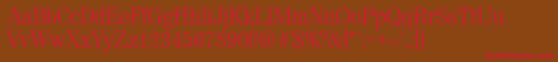 ValenciaLight Font – Red Fonts on Brown Background