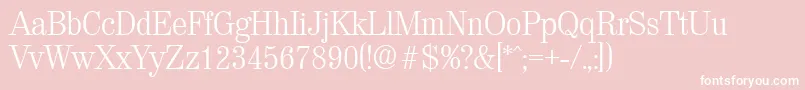 ValenciaLight Font – White Fonts on Pink Background