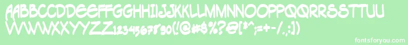 Tagacnb Font – White Fonts on Green Background