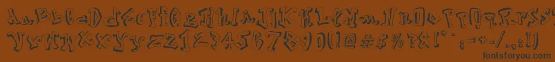 Street2Art Font – Black Fonts on Brown Background
