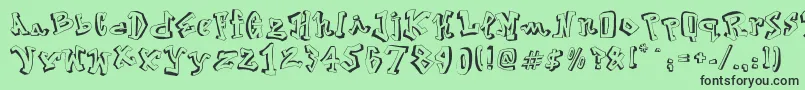 Street2Art Font – Black Fonts on Green Background