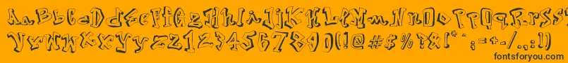 Street2Art Font – Black Fonts on Orange Background