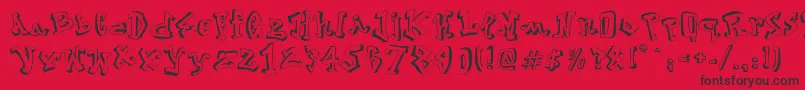 Street2Art Font – Black Fonts on Red Background