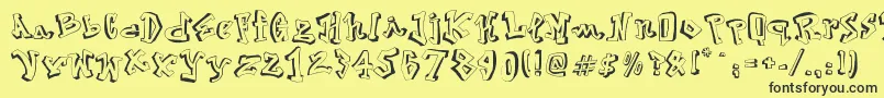 Street2Art Font – Black Fonts on Yellow Background