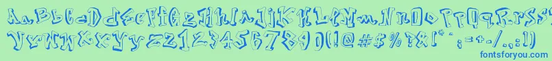 Street2Art Font – Blue Fonts on Green Background