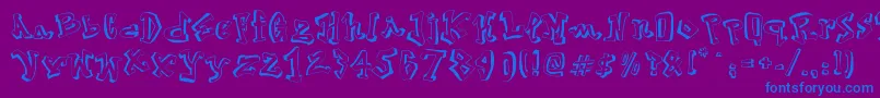 Street2Art Font – Blue Fonts on Purple Background