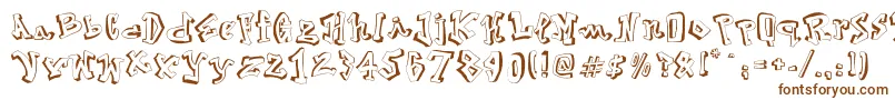 Street2Art-fontti – ruskeat fontit valkoisella taustalla