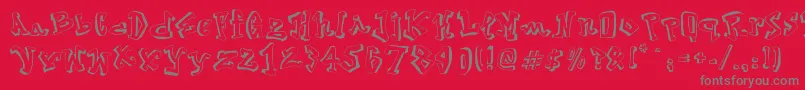 Street2Art Font – Gray Fonts on Red Background