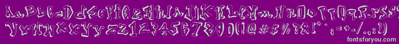 Street2Art Font – Green Fonts on Purple Background