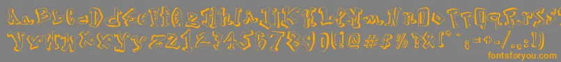 Street2Art Font – Orange Fonts on Gray Background