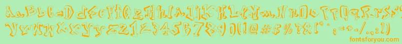 Street2Art Font – Orange Fonts on Green Background