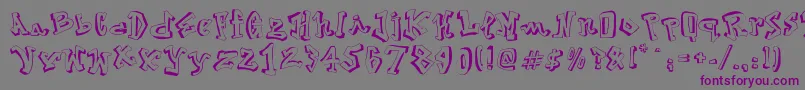 Street2Art-fontti – violetit fontit harmaalla taustalla