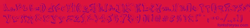 Street2Art Font – Purple Fonts on Red Background