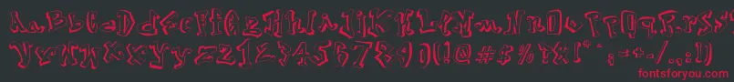 Street2Art Font – Red Fonts on Black Background