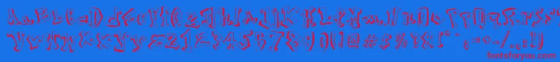 Street2Art Font – Red Fonts on Blue Background