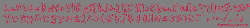 Street2Art Font – Red Fonts on Gray Background