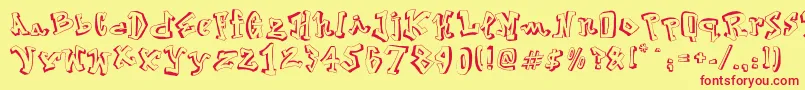 Street2Art Font – Red Fonts on Yellow Background