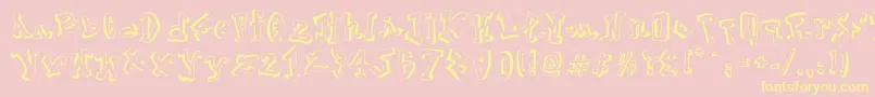 Street2Art Font – Yellow Fonts on Pink Background