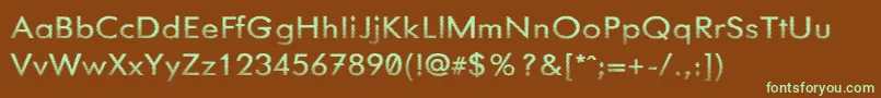 Шрифт Needglas – зелёные шрифты на коричневом фоне