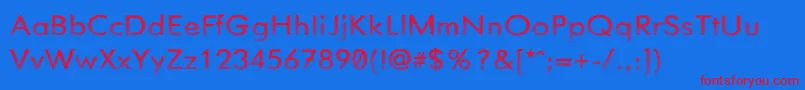 Needglas Font – Red Fonts on Blue Background