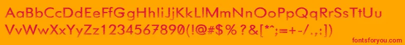 Needglas Font – Red Fonts on Orange Background
