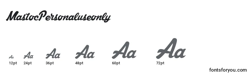 MastocPersonaluseonly Font Sizes