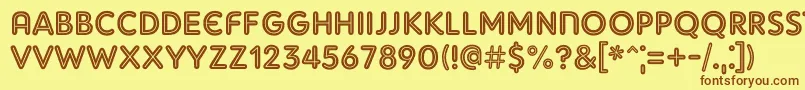 Adamgorry Font – Brown Fonts on Yellow Background