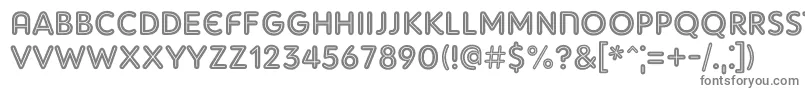 フォントAdamgorry – 白い背景に灰色の文字