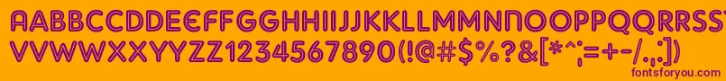 Adamgorry Font – Purple Fonts on Orange Background