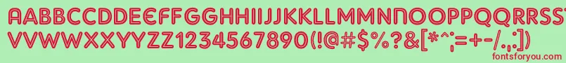 Adamgorry Font – Red Fonts on Green Background