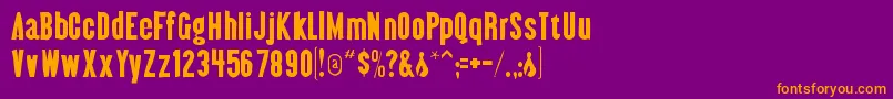 Almontegaunt Font – Orange Fonts on Purple Background