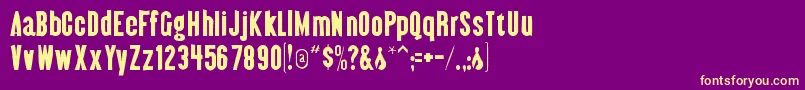 Almontegaunt Font – Yellow Fonts on Purple Background