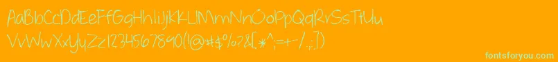 Weitere Informationen zur WhateverItTakes-Schriftart WhateverItTakes-Schriftart – Grüne Schriften auf orangefarbenem Hintergrund