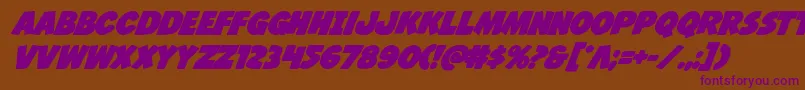 Jcandlestickbold Font – Purple Fonts on Brown Background