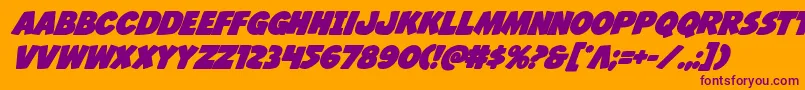 Jcandlestickbold Font – Purple Fonts on Orange Background