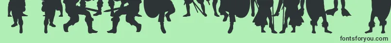 TimeWarriors Font – Black Fonts on Green Background