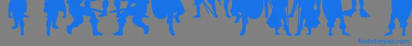 TimeWarriors Font – Blue Fonts on Gray Background