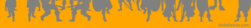 TimeWarriors Font – Gray Fonts on Orange Background