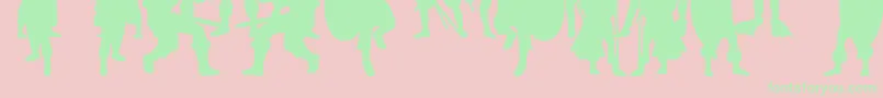 TimeWarriors Font – Green Fonts on Pink Background