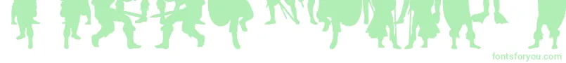 TimeWarriors Font – Green Fonts on White Background