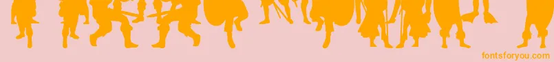 TimeWarriors Font – Orange Fonts on Pink Background