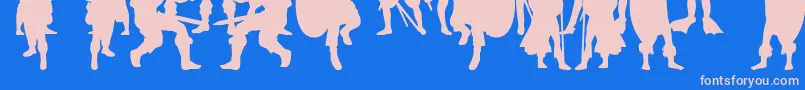 TimeWarriors Font – Pink Fonts on Blue Background