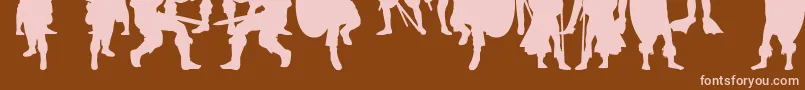 TimeWarriors Font – Pink Fonts on Brown Background