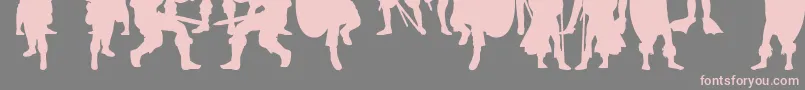 TimeWarriors Font – Pink Fonts on Gray Background
