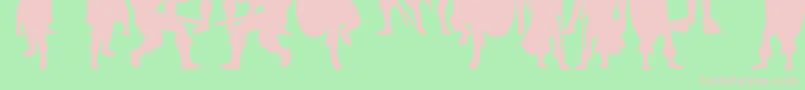 TimeWarriors Font – Pink Fonts on Green Background