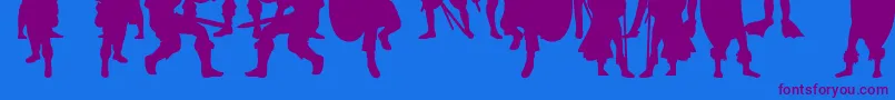 TimeWarriors Font – Purple Fonts on Blue Background